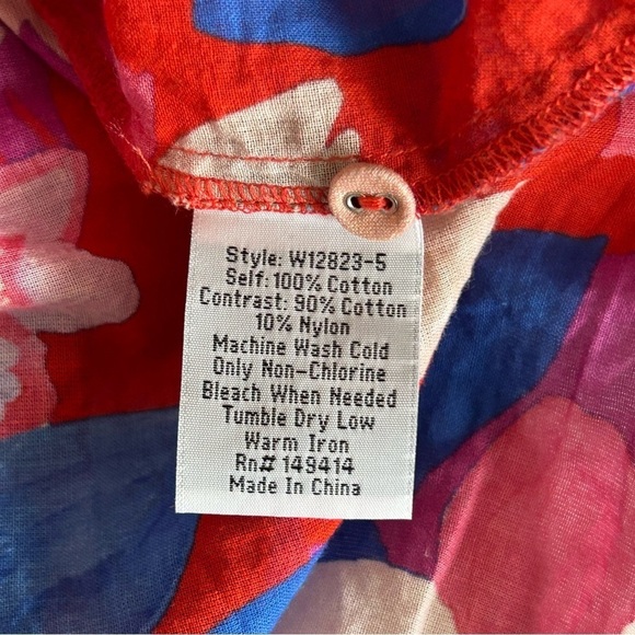 JOHNNY WAS Giverney Garden Raglan Poet Blouse Floral Button-Up Size XS Oversized - Picture 10 of 11